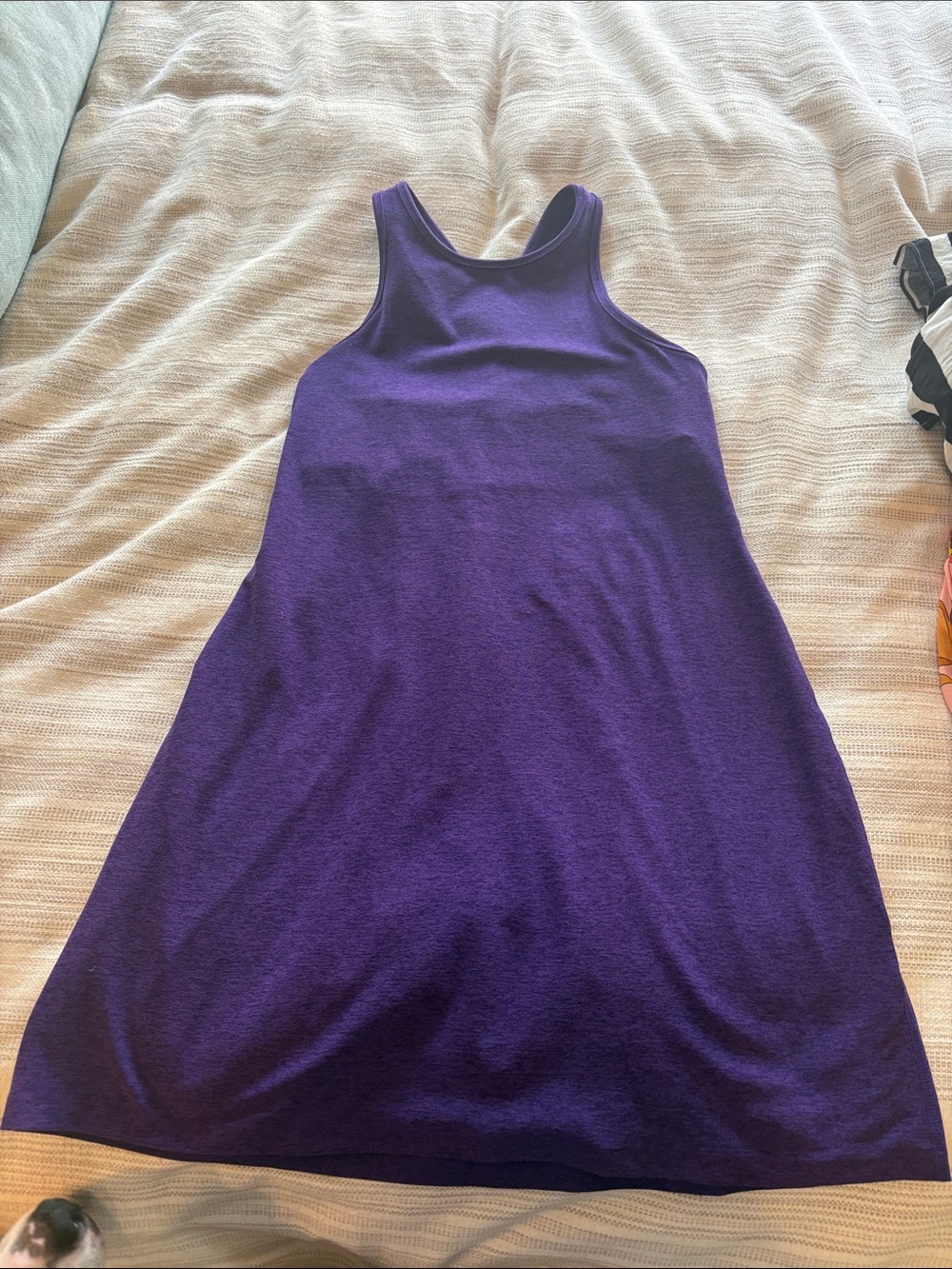 Beyond Yoga Purple Racerback A-Line Mini Dress